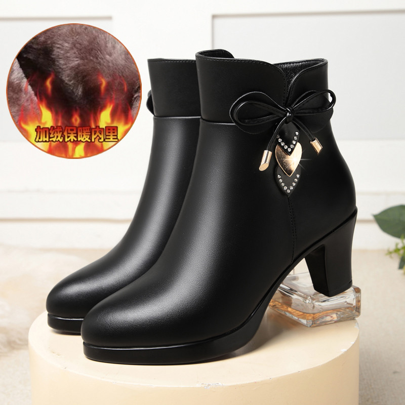 Wholesale 2025 Luxury Low-heels Autumn Winter Warm High-grade Women Single Womens Boots Women Shoes