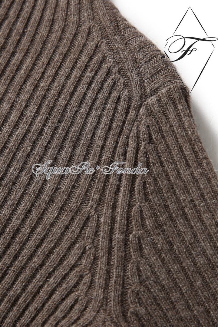 Soft and Cozy Woman Lady Fashion Long Knitted Mock Neck Loose Winter Cashmere Dress