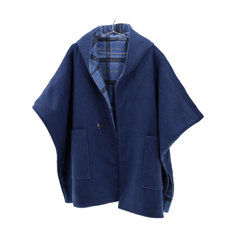 Women's Rechargeable Wool Coat with 10000mAh Power Bank 3 Heat Settings 4H Auto Shut Off Belt Closure Cashmere Filling Material