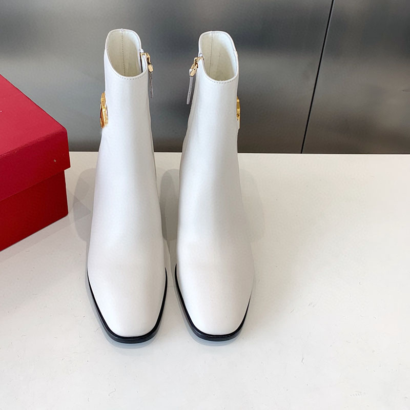 Genuine Leather Women Boots Women's Long Boots High Heeled Winter New Round Toe Chunky Heel Leather Boots