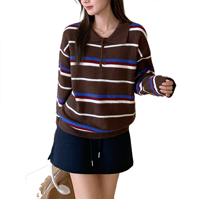 Fleece Lined Half Turtleneck Base Layer Shirt Women Inner Wear Autumn Casual Printed Knitted Loose Versatile Sweater