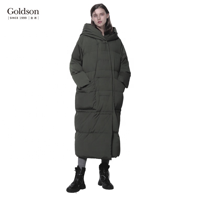 Hot Selling Women's Plus Size Quilted Winter Jacket Brand Oversize Goose Puffer Coat Waterproof Feature Hooded Collar Long