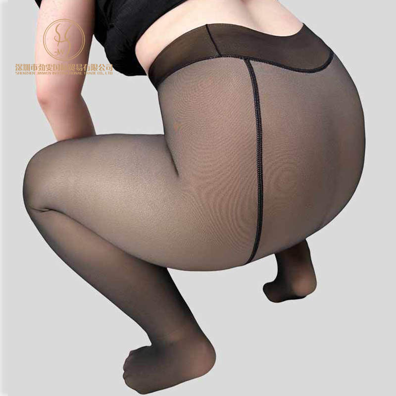 Stockings Tights Winter Legs Thermal Huid Fleece Translucent Panty for Women