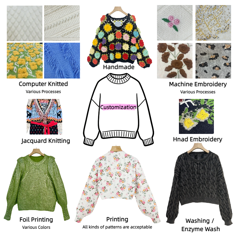 Women's Knit Sweater Wholesale Ladies Autumn Winter Wear Whole Casual Pants Solid Set Knitted Sweater