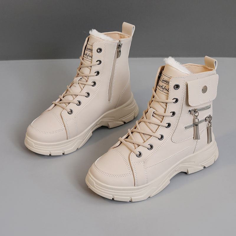 2026 new model Women's Winter Fashion Boots Ankle Height Lace-up Styles Waterproof Breathable Flat Heel Winter Boots