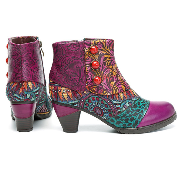 Factory Custom Women Bohemian Style Boots Lady Leather Footwear