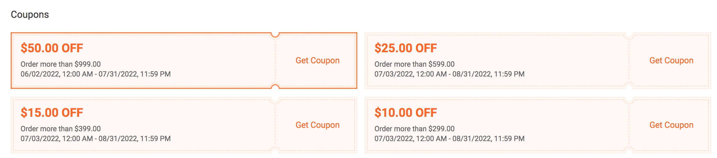 Coupons