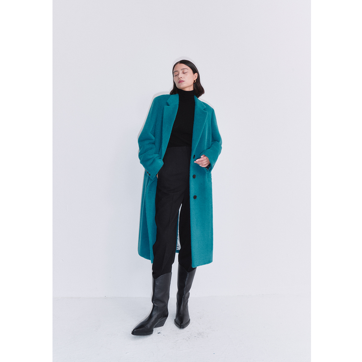 Cashmere Overcoat Luxury Ladies Long Alpaca Coat Wool Coat