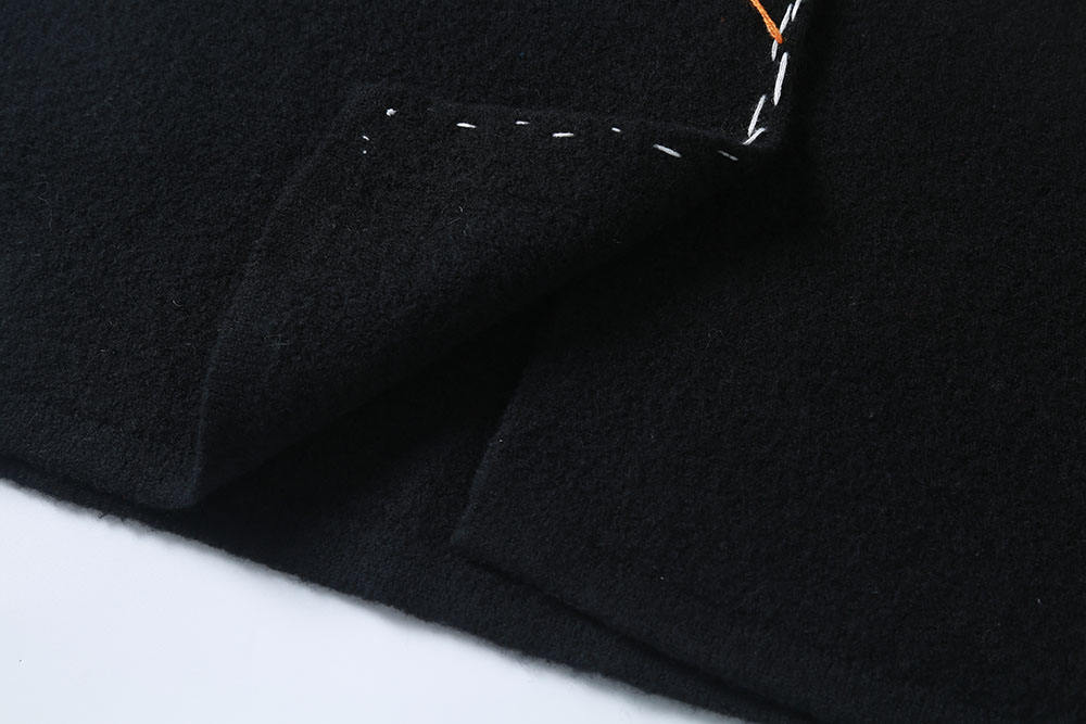 Wholesale High Quality Black Long Cashmere Overcoat Woman Winter Long Woolen Coats for Ladies