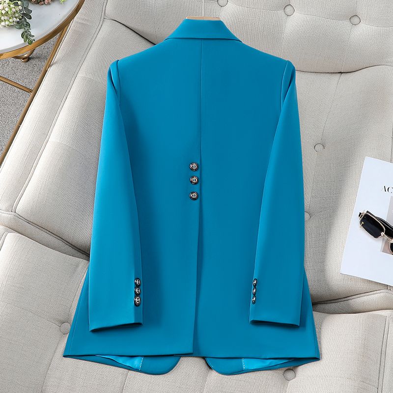 Women's High-Grade Winter Coat New Plus Size Leisure Suit Fur Decoration Solid Pattern Cashmere Split Back for Spring Autumn