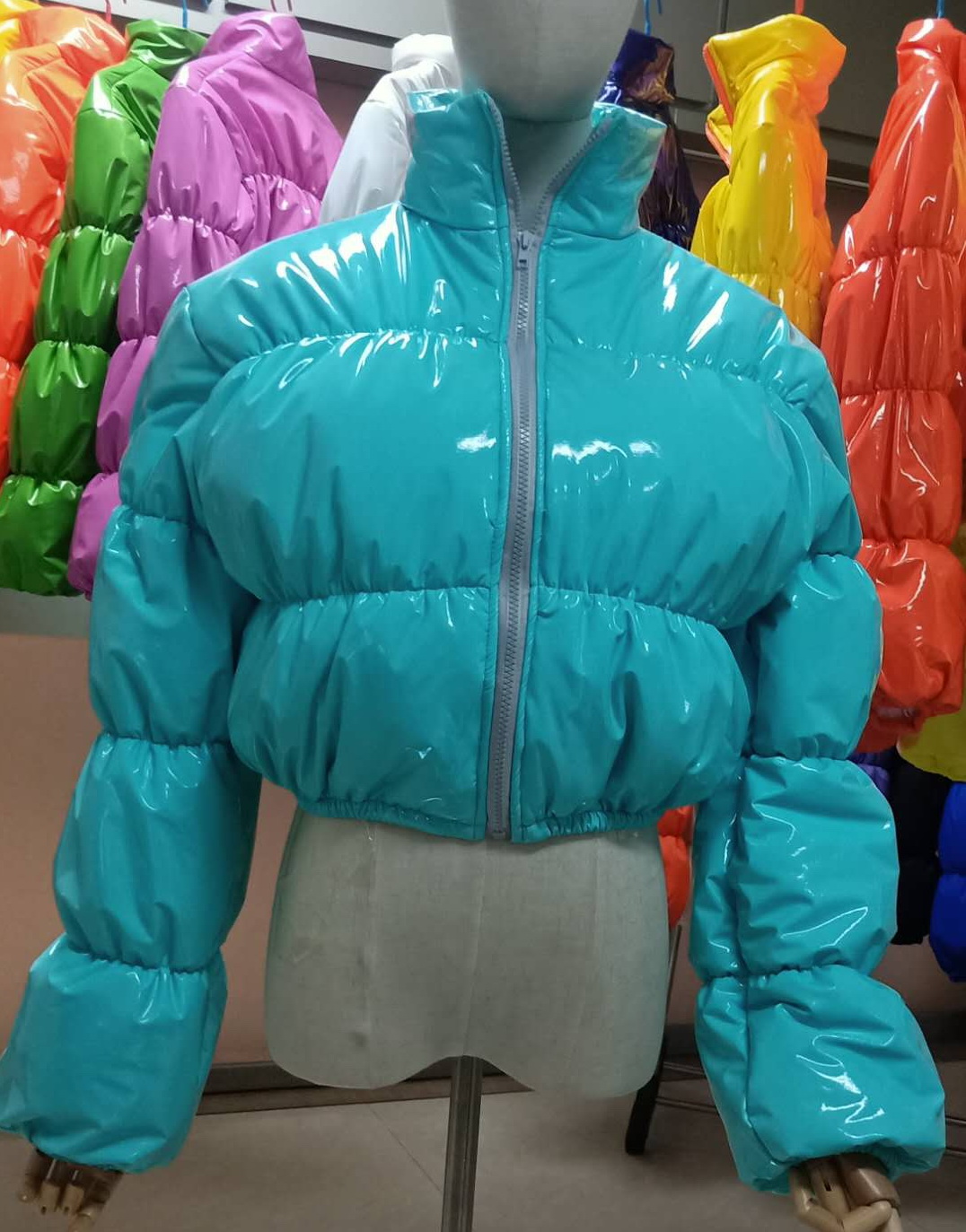 Short down parka jacket