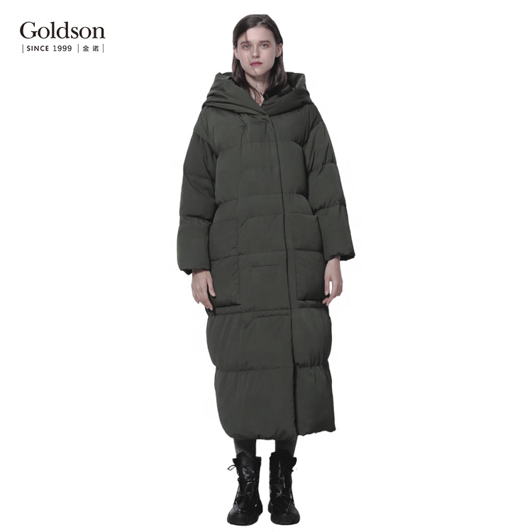 Hot Selling Women's Plus Size Quilted Winter Jacket Brand Oversize Goose Puffer Coat Waterproof Feature Hooded Collar Long
