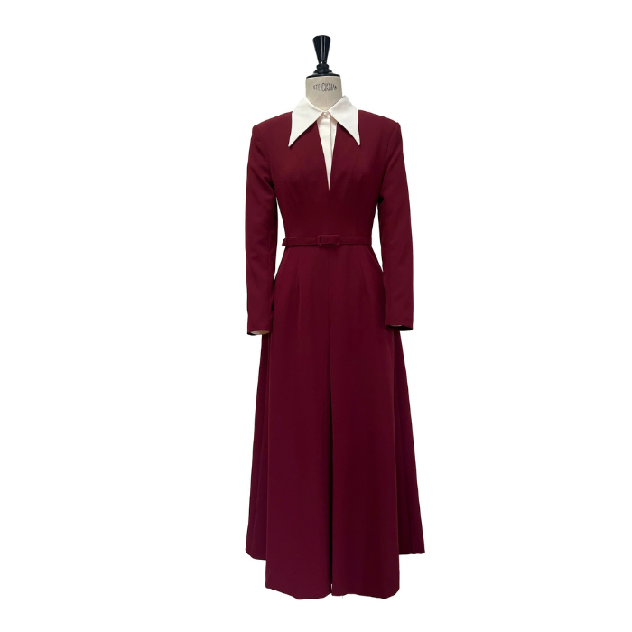 Winter-Wear Midi Dress in Black for Women 100% Polyester From Vietnam
