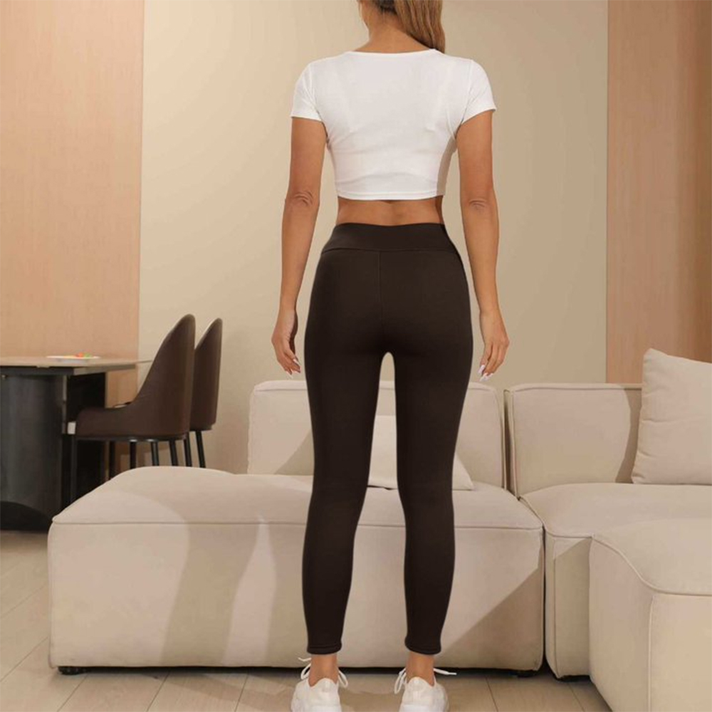 Best Selling Women's Thermal Leggings High Waist Fleece Lined Breathable Anti-Bacterial Seamless Yoga Black Color All Seasons