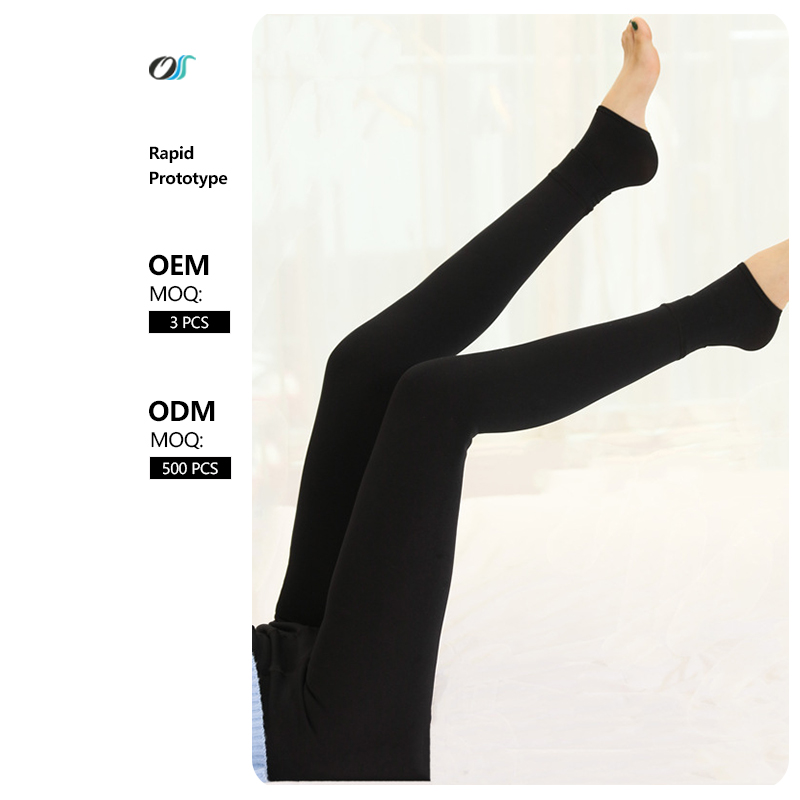 Wholesale High Waist Casual Breathable Winter Warm Plus Size Fleece-Lined Thick Thermal Leggings for Women