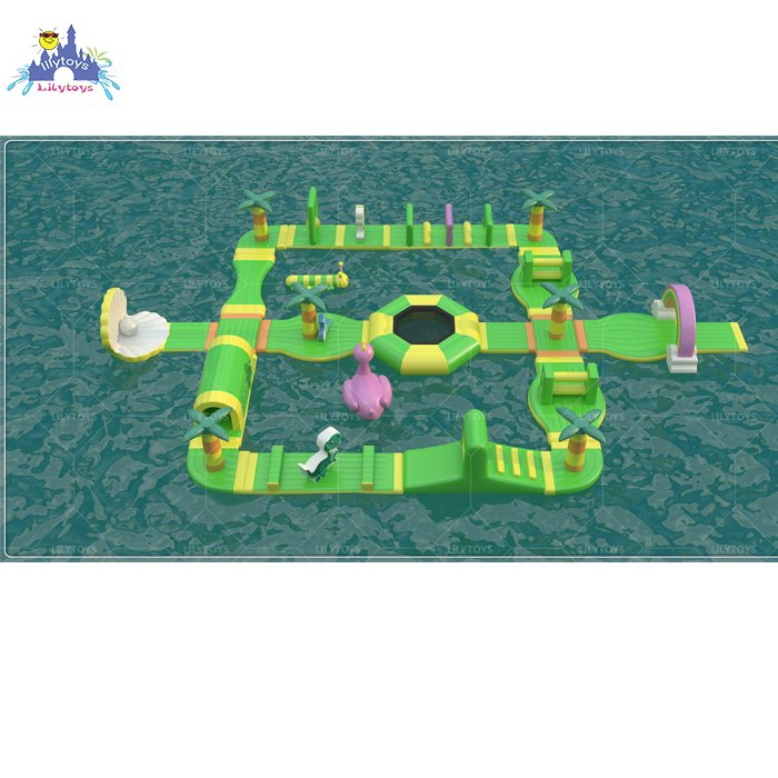 Lilytoys Factory OEM Sport Floating Aqua Inflatable Water Park Games Obstacle Water Slide Equipment for Party Rentals