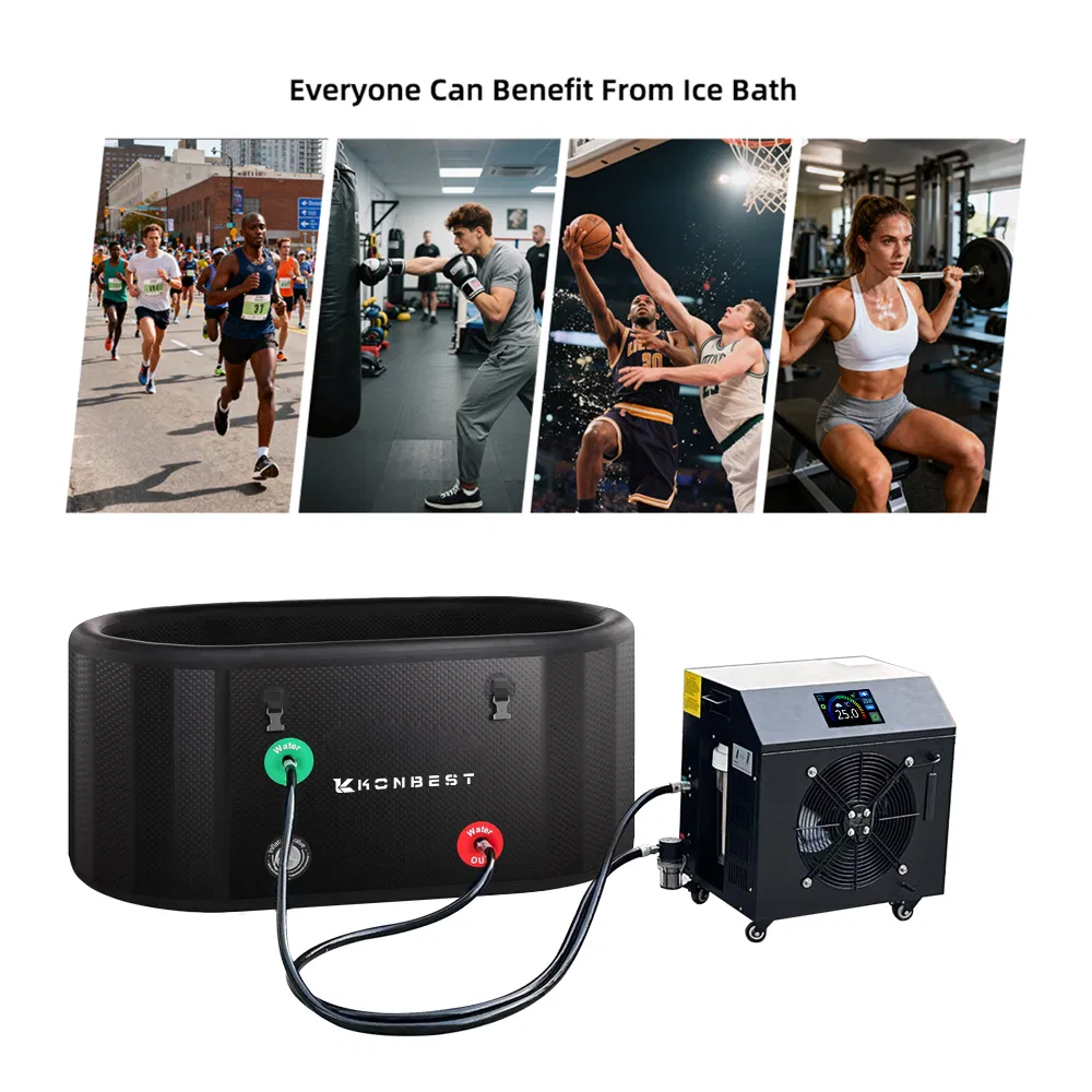 Inflatable Durable Portable Ice Bath Tub with Chiller for Sports Recovery Therapy