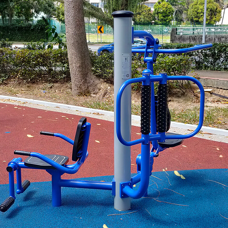 Public UV Resistance Triple Environmental Friendliness Stainless Steel Park User-Friendly Gym Sports Exercise Body Building Training Outdoor Fitness Equipment
