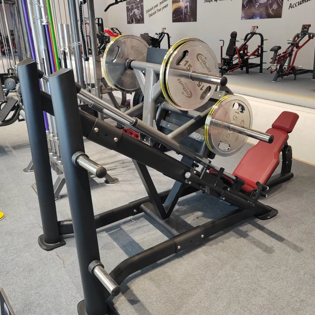 Commercial Home Gym Fitness Equipment Exercise Strength Training Plate Loaded Super 45 Degree Leg Press Dual System Machine