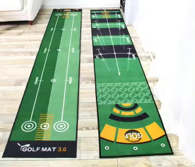 Custom Wholesale Indoor Practice Two-Way Golf Putting Mats Training Aid
