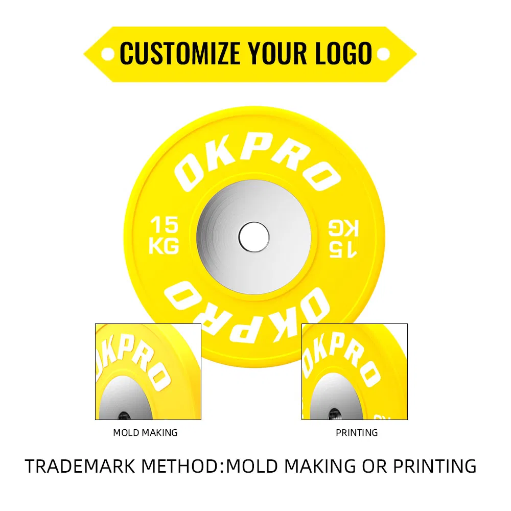 Gym Wholesale Weightlifting Powerlifting Rubber Competition Bumper Plates