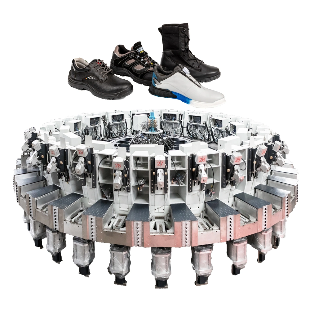 24 Stations Rotary Type PU TPU Injection Shoe Making Machine for Safety Shoe Sport Shoe