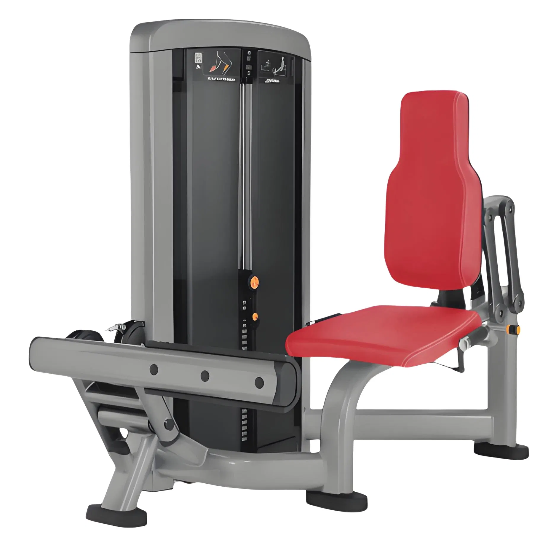 Commercial Gym Steel Plate Loaded Adjustable Seated Calf Machine 80kgs Weight Stack Legs Training OEM ODM Fitness Equipment