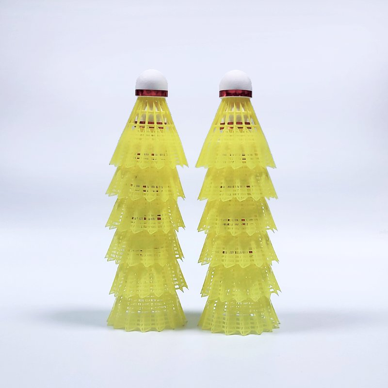 12pieces White Badminton Plastic Shuttlecocks Indoor Outdoor Gym Sports Accessories