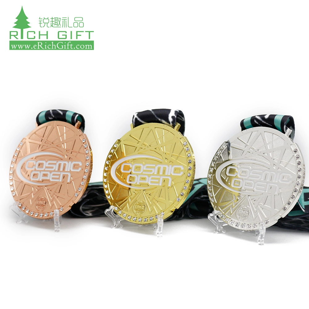 No Minimum Cheap Custom Souvenir Enamel 3D Logo Trophy Award Gold Metal Judo Football Soccer Run Race Triathlon Marathon Running Karate Sport Medal