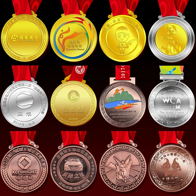 No Minimum Cheap Custom Souvenir Enamel 3D Logo Trophy Award Gold Metal Judo Football Soccer Run Race Triathlon Marathon Running Karate Sport Medal