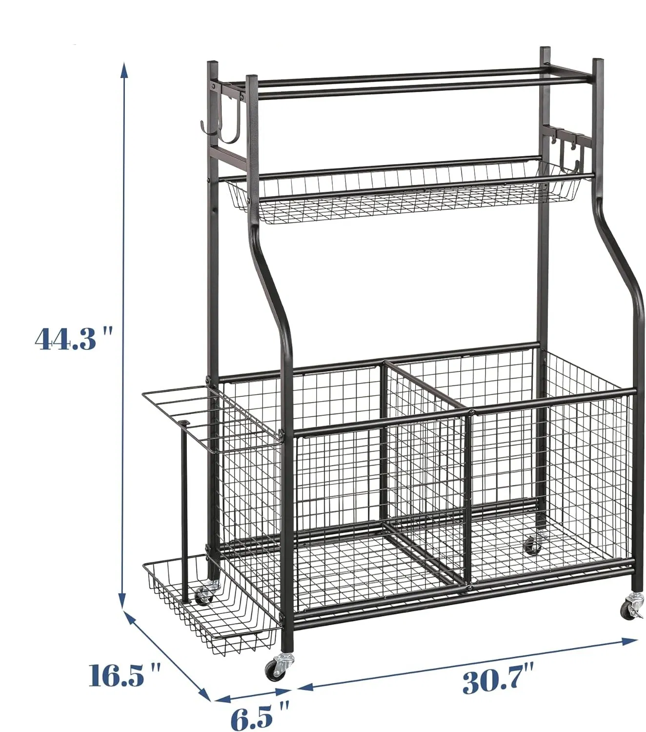 Metal Garage Organizer Sport Rack Ball Basket Storage
