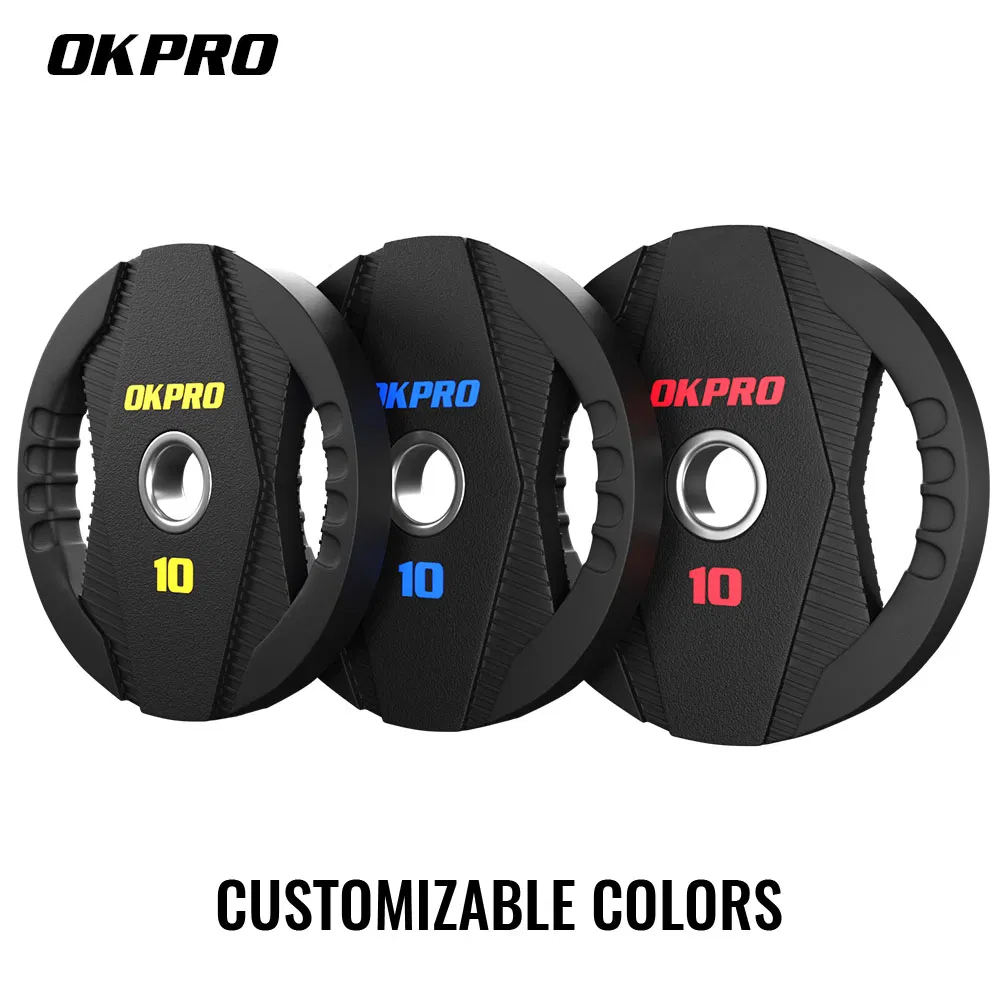 Gym Equipment 2.5kg-20kg Barbell Urethane Weight Plates for Weightlifting Training