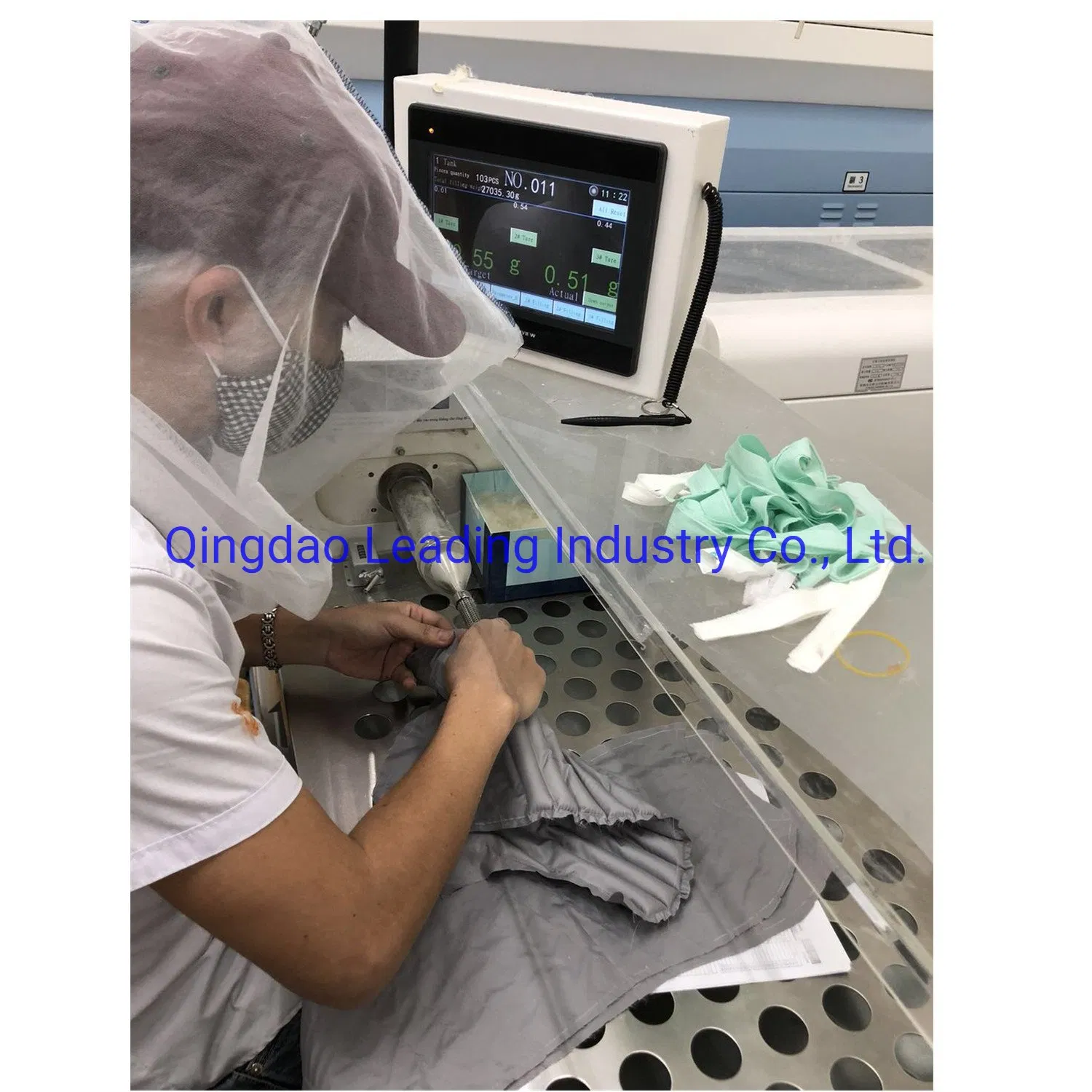 Stuffing Feather Goose Duck Fiber in Automatic Down Filling Machine