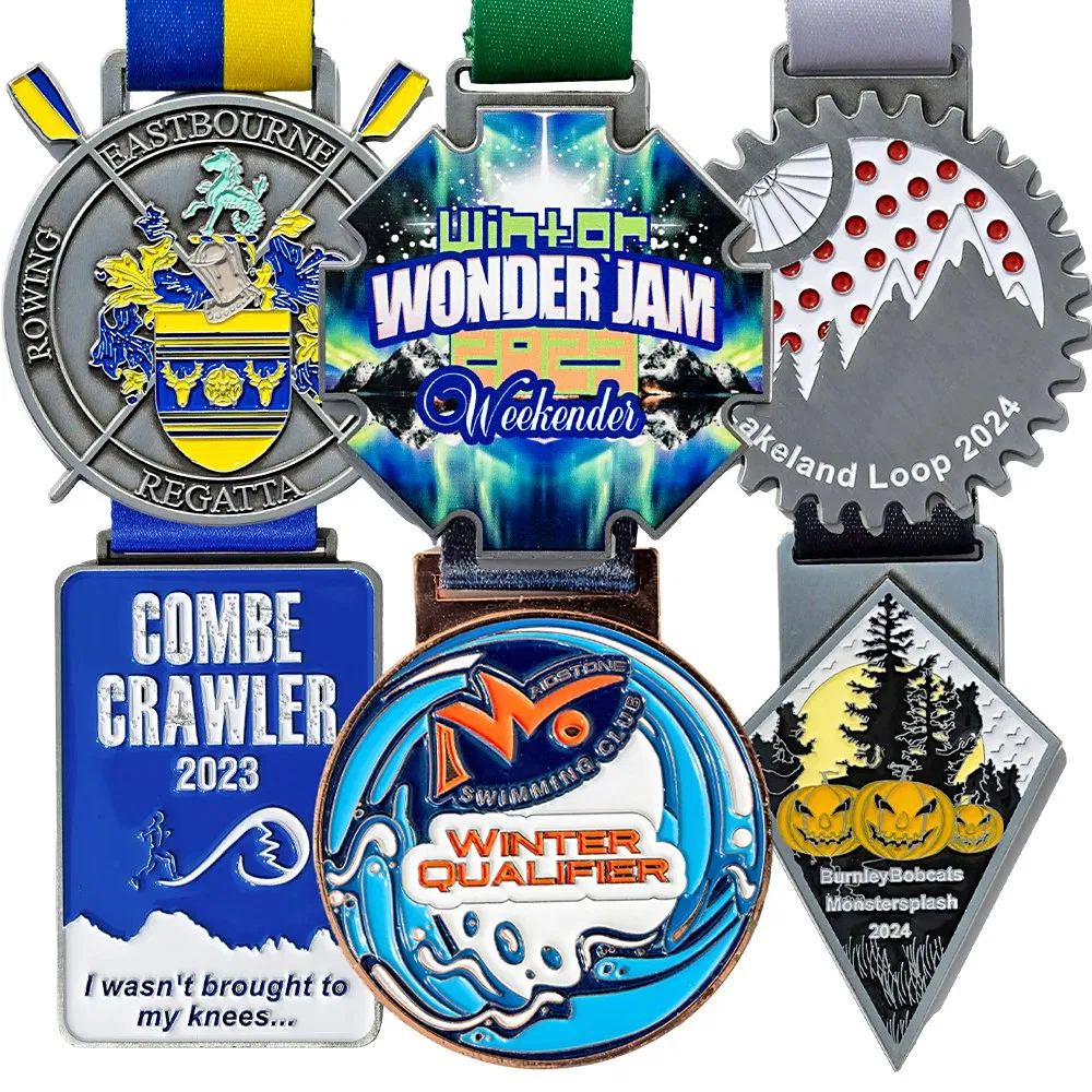 China Factory Custom Made 3D Sport Metal Medal Gold Silver Bronze Medal Judo Taekwondo Running Marathon Football Soccer Basketball Karate Custom Medals