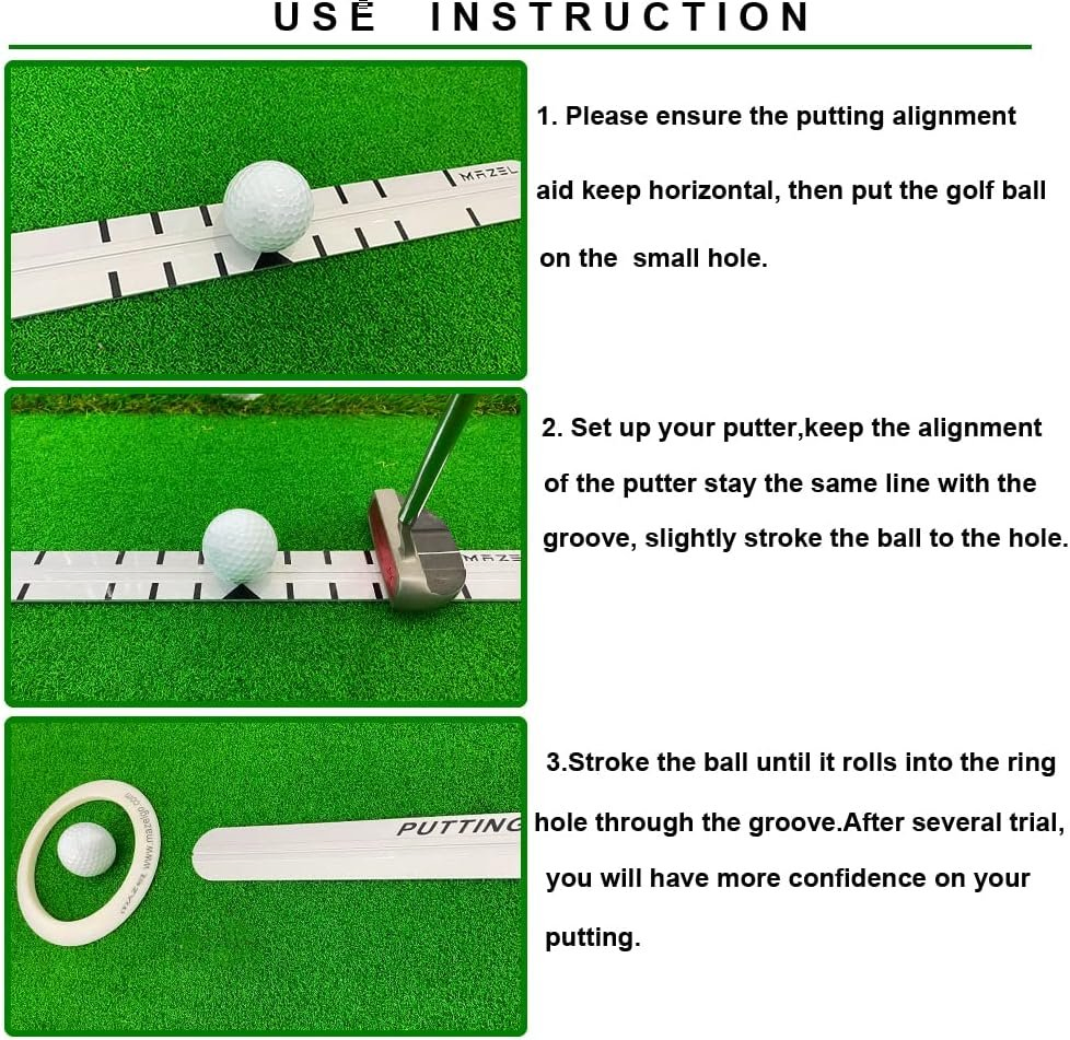 OEM Golf Putting Alignment Rail, Alloy Steel Golf Trainer Aid for Putting Green