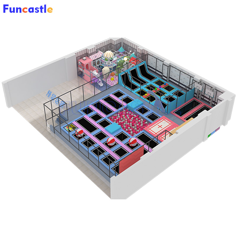 Customized Theme Children Indoor Commercial Amusement Jumping Playground Sports Fitness Center Ninja Trampoline Park Equipment