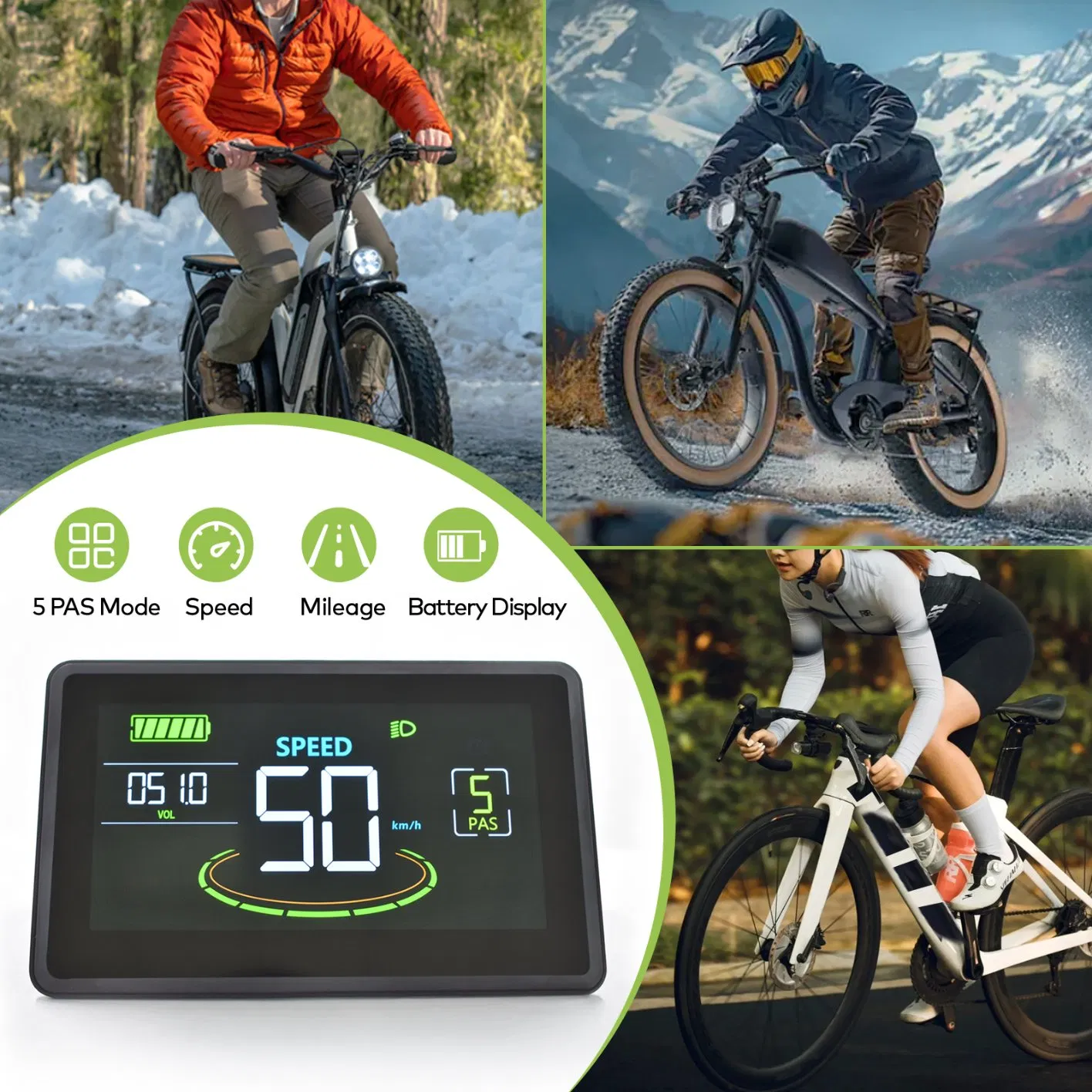 Cycling Accessory for Leisure Cycling with Speed Mileage Bicycle Computer Bike Speedometer