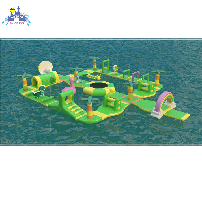 Lilytoys Wholesale OEM Sport Inflatable Water Aqua Park Inflatable Obstacle Water Slide Equipment for Commercial Use