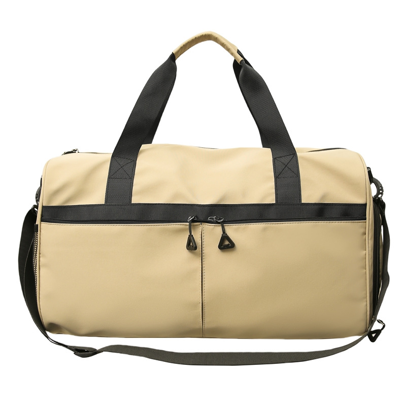 Large Capacity Zippered Gym Bag Portable Dry and Wet Separation Fitness Sports Luggage Storage for Weekends Travel