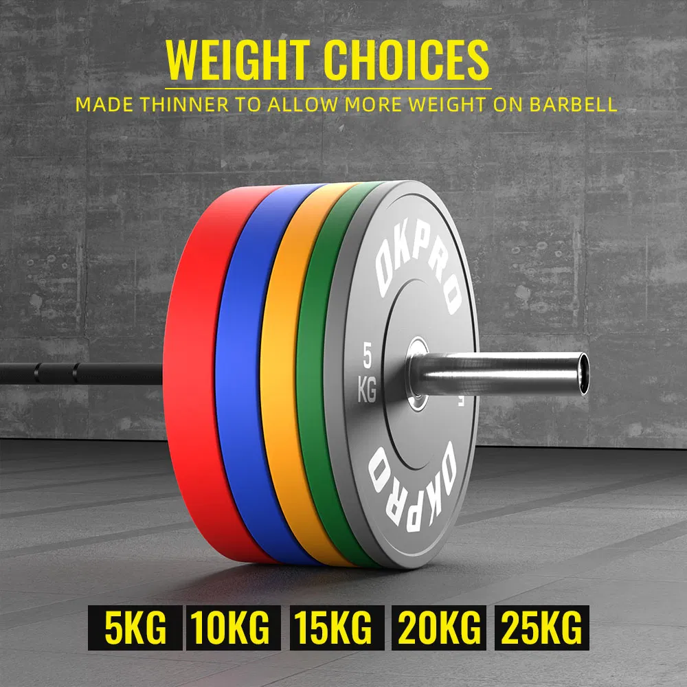 Gym Wholesale Weightlifting Powerlifting Rubber Competition Bumper Plates