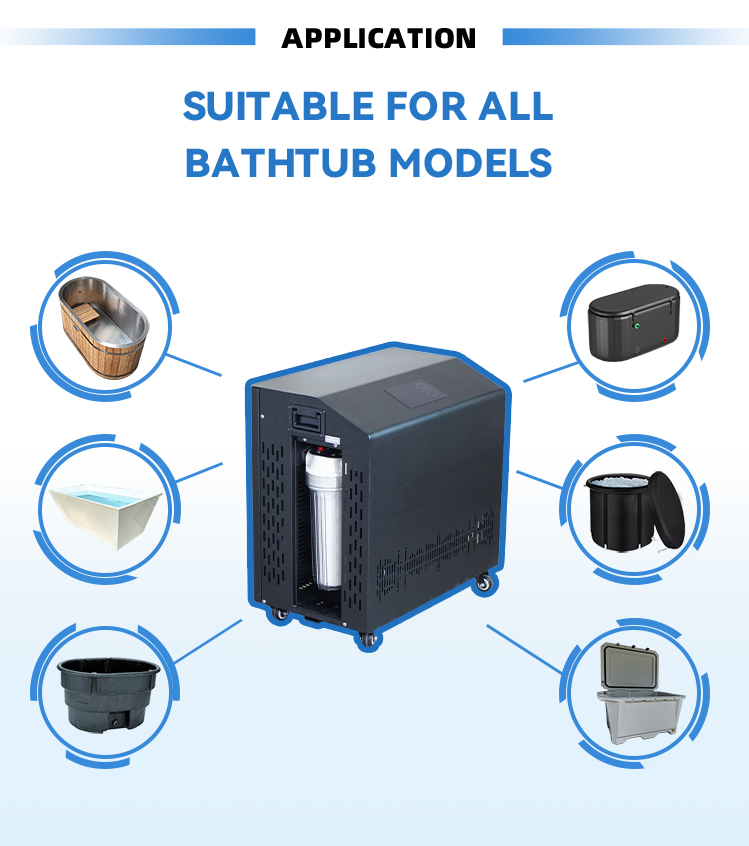 Sports Recovery Water Cooling System Ice Bath Cold Plunge Chiller for Adult