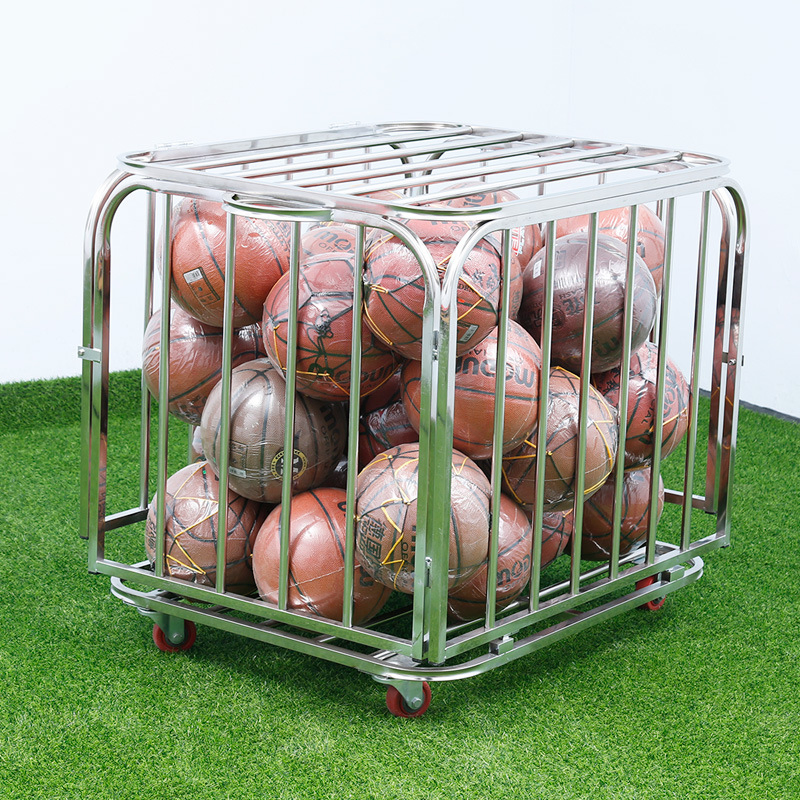 Multi Rolling Sports Ball Storage Cart Organizer Locker for Gym School Equipment