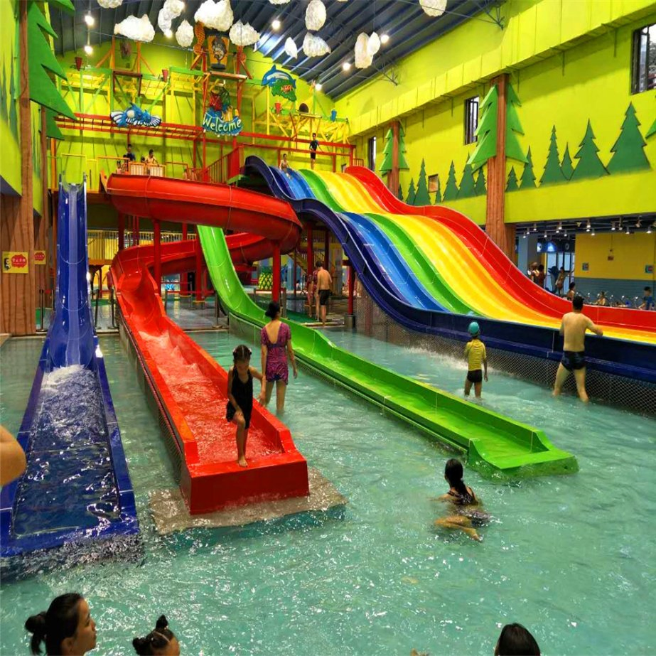 Water Sports Equipment Fibreglass Pool Slide Teenager and Adults Indoor Playground