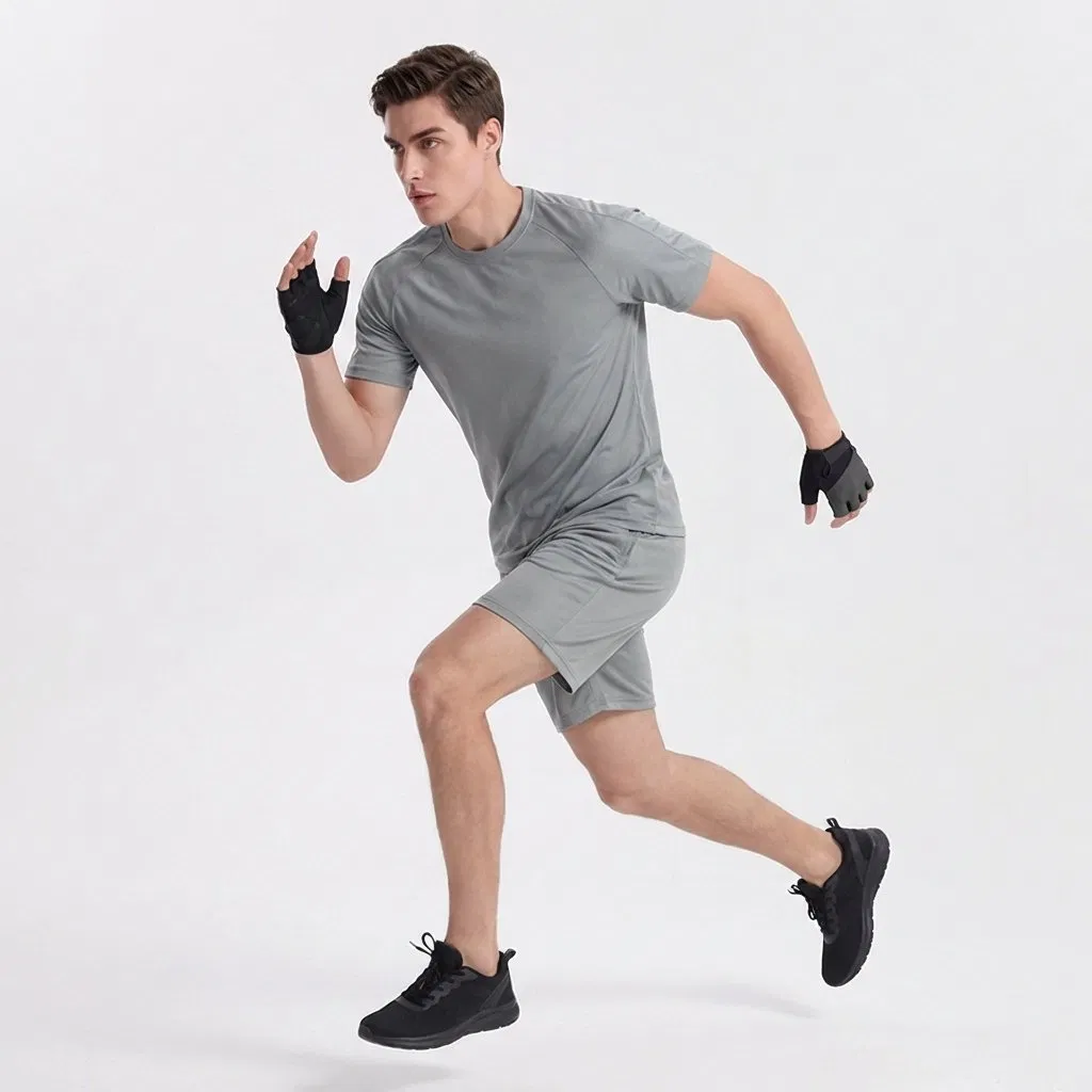 Everyday Wear Man Quick Dry Plain T-Shirt for Morning Exercise