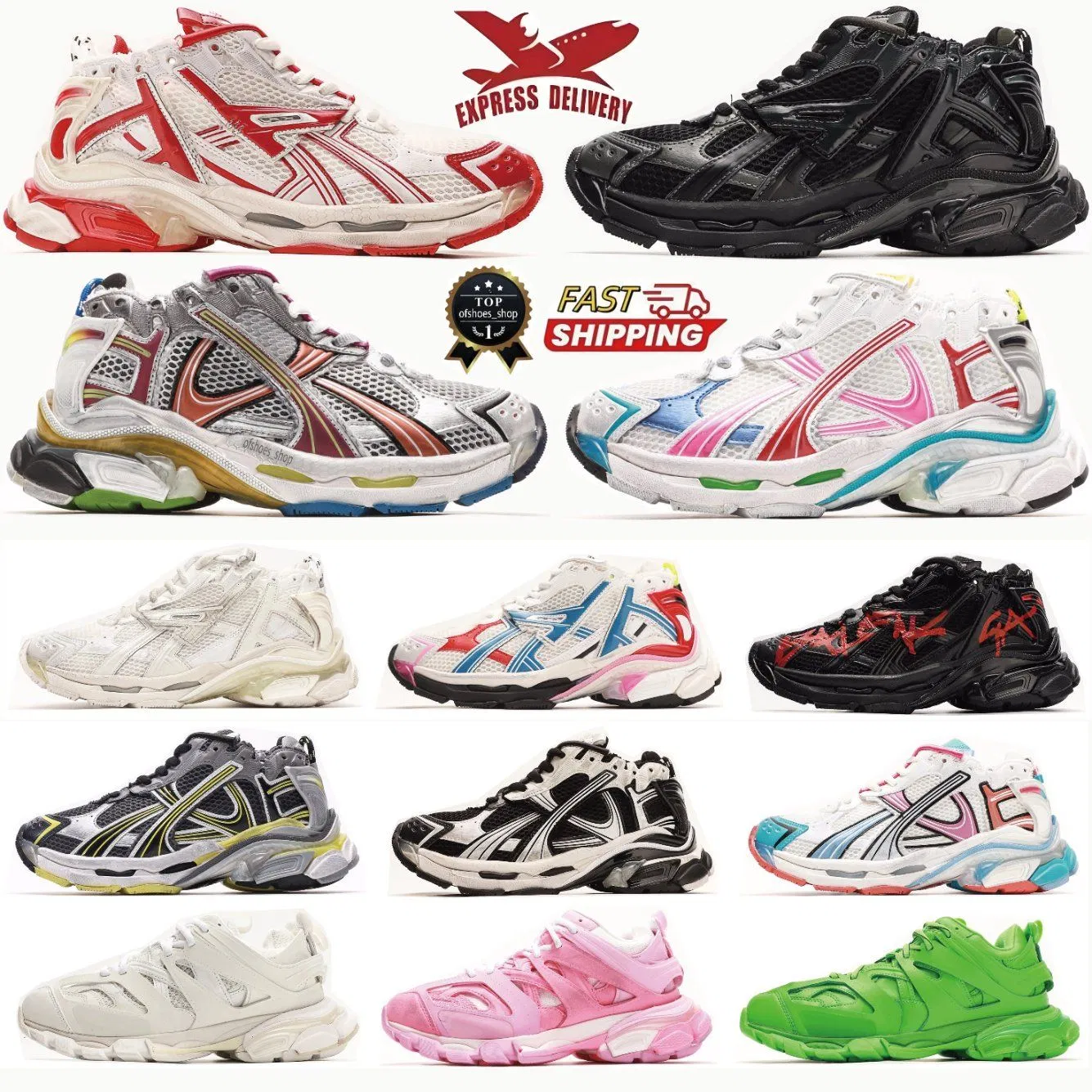 High Quality 1: 1 Copy Balen Fashionable Comfortable Lifestyle Casual Net Fabric Sports Shoes