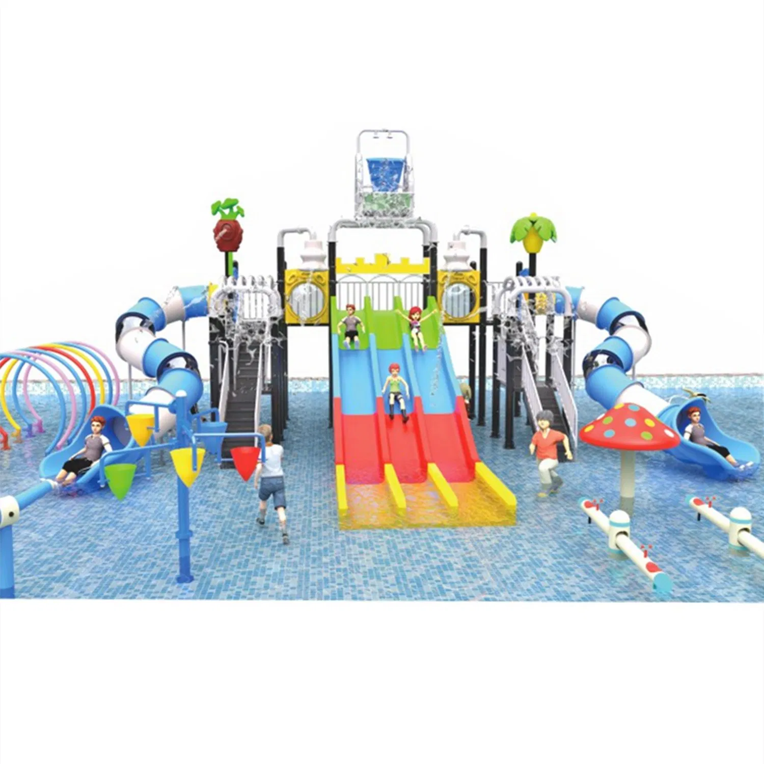 Water Amusement Park Glass Fiber Slide Playground Sports Equipment