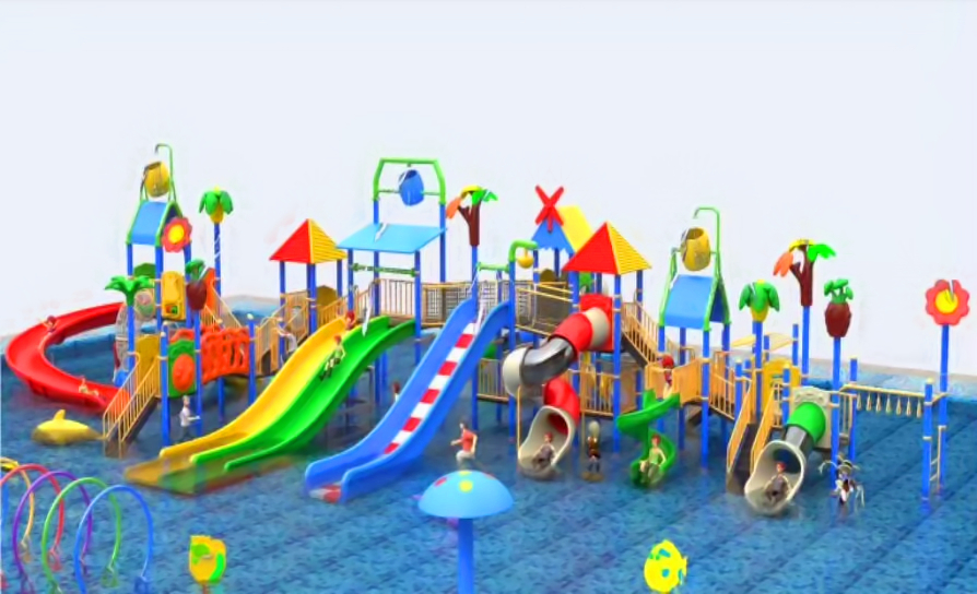 Outdoor Water Park Sports Amusement Equipment Fiberglass Slide Customization
