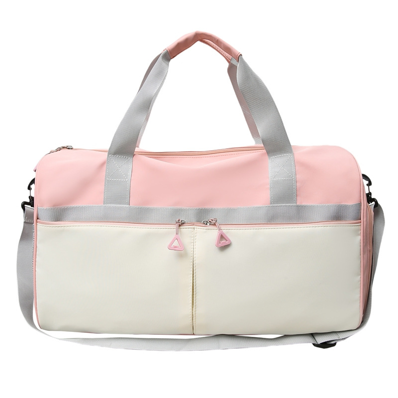 Large Capacity Zippered Gym Bag Portable Dry and Wet Separation Fitness Sports Luggage Storage for Weekends Travel