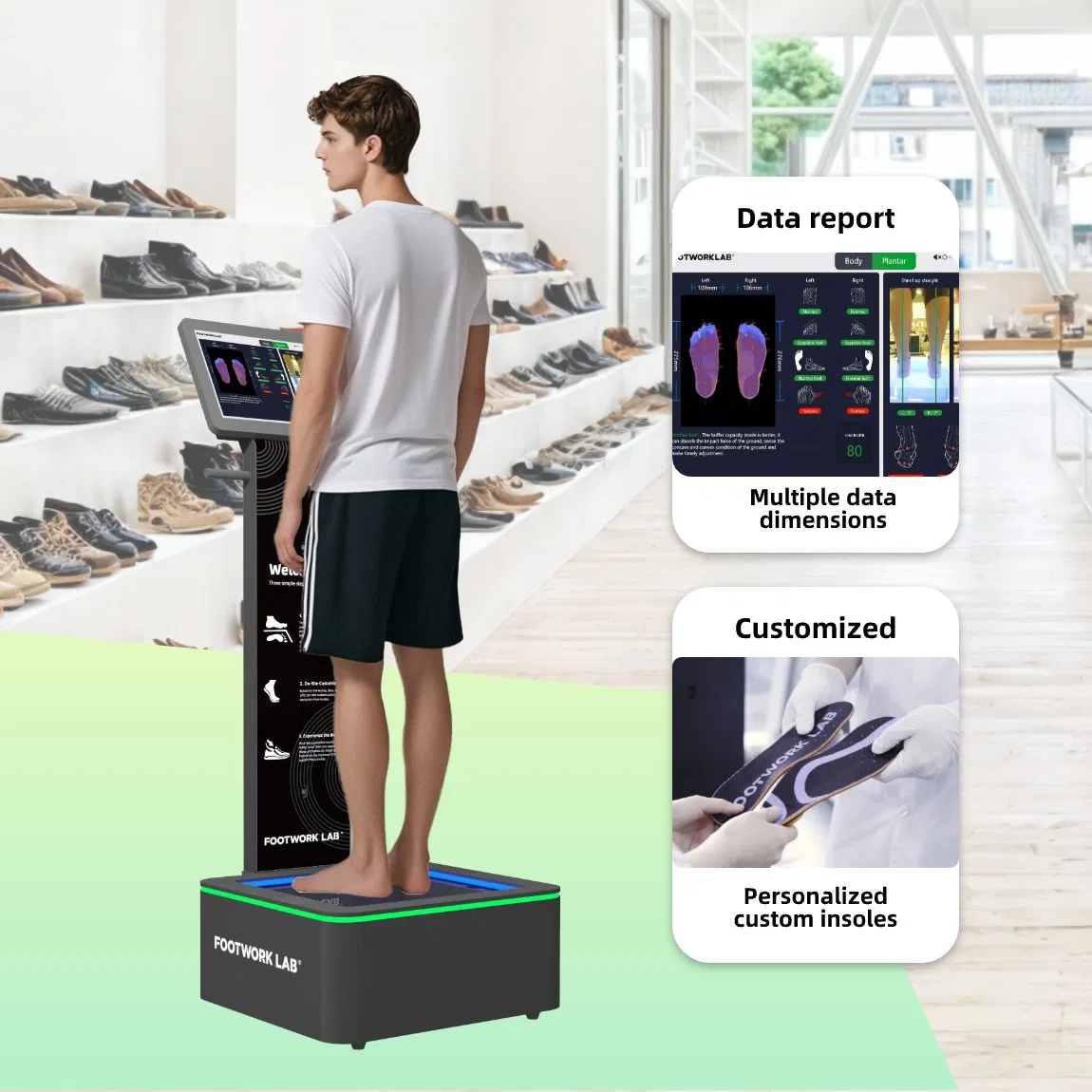 Foot Scanner Gait Analysis Sport Recovery Sports Foot Insole Machine