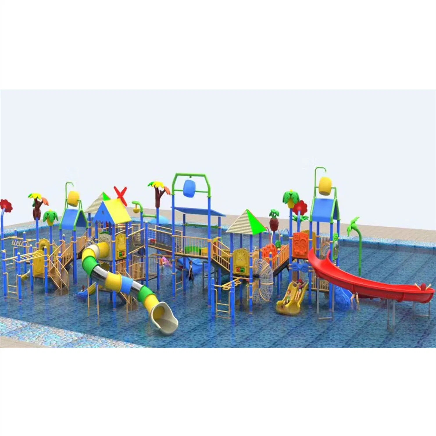 Outdoor Water Park Sports Amusement Equipment Fiberglass Slide Customization